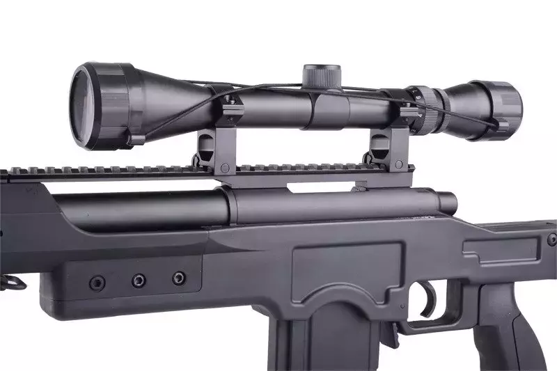MB4412D Sniper Rifle Replica – with Scope and Bipod – Black