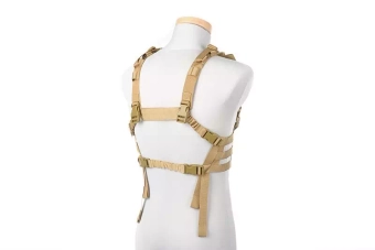Chaleco táctico Chest rig tipo de perfil bajo - Tan
