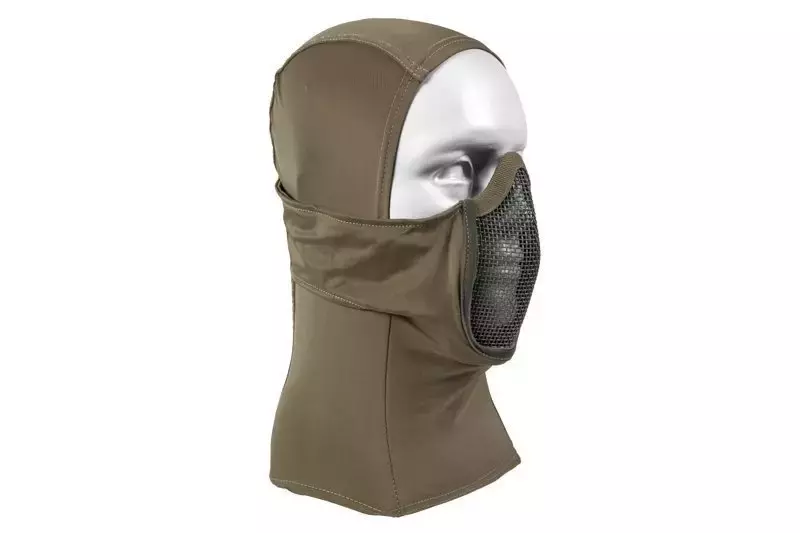 Thermoactieve bivakmuts met masker - olijfgroen