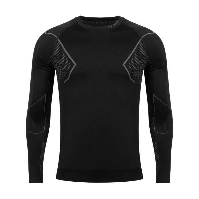 Sudadera términaca Alpinus Active Base Layer Hombre Negro y gris