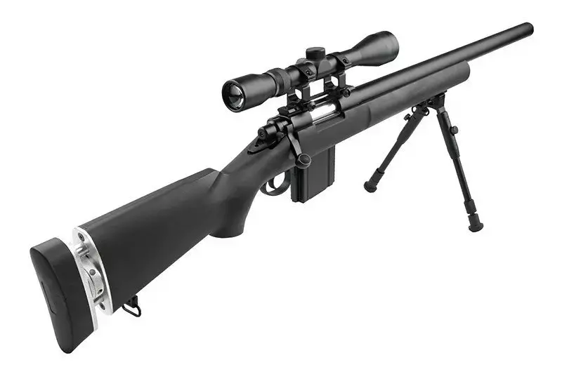 Fusil de airsoft rifle de francotirador MB4404D - con mira y bípode