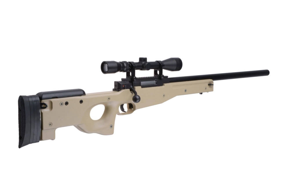 Fusil de airsoft rifle de francotirador MB01 con visor - bronceado