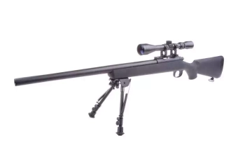 SW-10 Sniper Rifle Replica with scope and bipod (Upgraded) - black