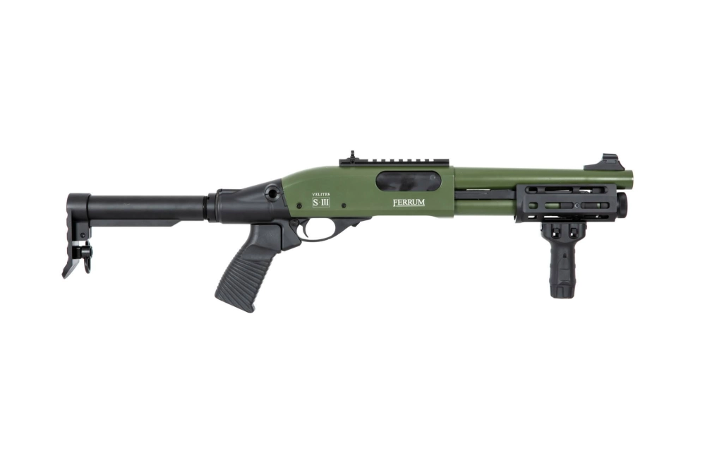 Fusil à pompe airsoft VELITES FERRUM S-III - olive