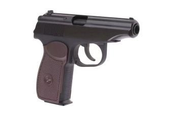Suppressed MK Pistol Replica - Black/Brown Grip