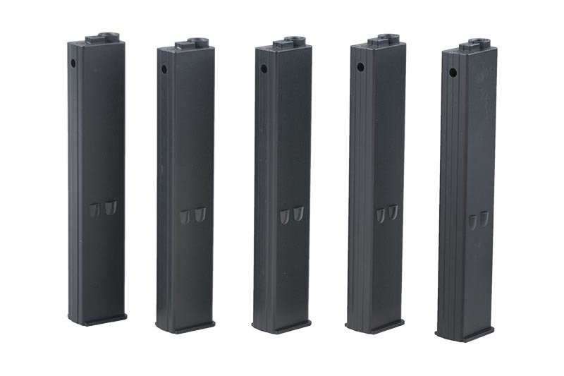 Zestaw 5 magazynków 9mm do replik typu AR-15 - czarny