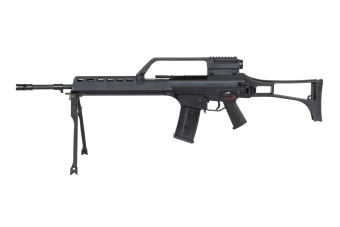 SRC DUAL POWER SR36K COB-301 Carabina airsoft con bípode y visor Negro
