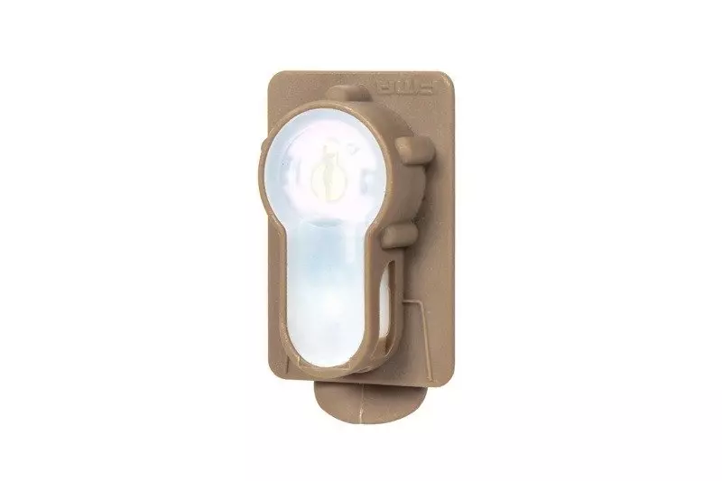 Marker elektroniczny Lightbuck Card Button - Dark Earth (różowe światło)