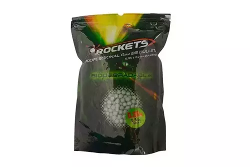 Bolas biodegradables 0.20g Rockets Professional 0.5 kg - Verdes