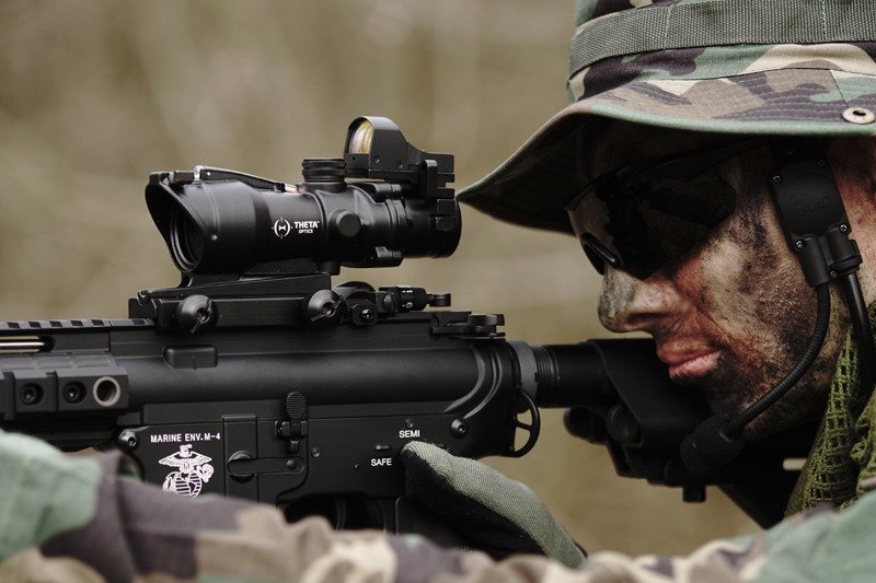 GreenFiber 4×32C + minispotting scope - zwart