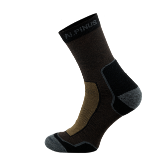 Merino Coolmax sokken Alpinus Sveg 43-46 Bruin/Zwart