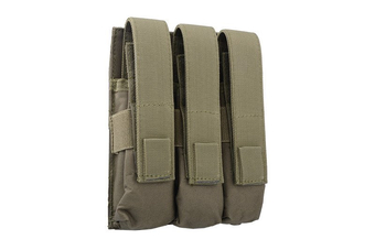 Pouch triple para cargadores de munición tipo MP5 - verde oliva