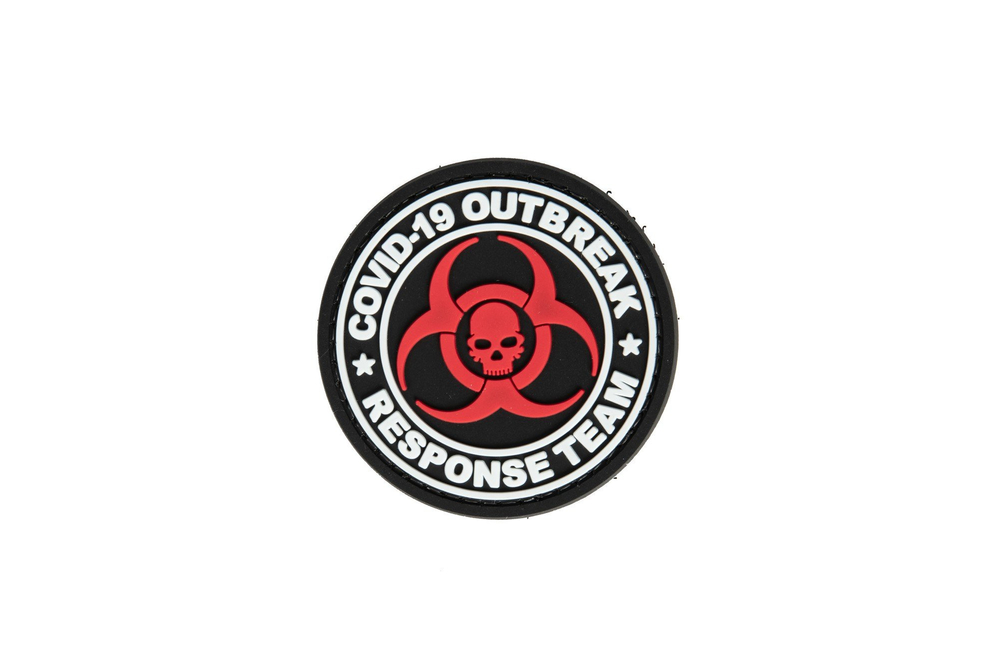 Patch équipe d'intervention en cas d'épidémie 3D COVID-19 - noir