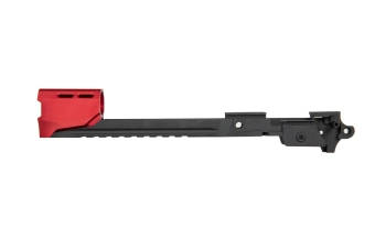 Vlastní spodní rám R EDGE pro zbraní Hi-cap a 5.1 + kompenzátor - červený
