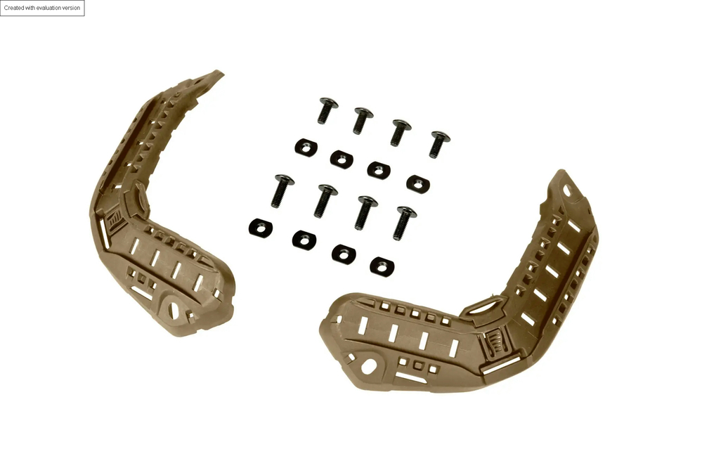 Set of Mounting Rails for Super High Cut Helmets - Tan