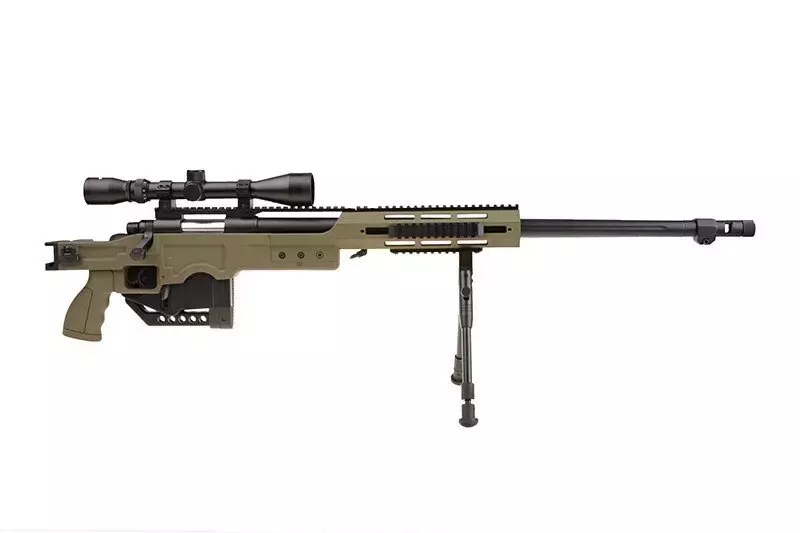 MB4411D sniper rifle replica with scope and bipod - olive