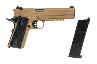 Replika du pistolet Double Bell M1911 302 Tan
