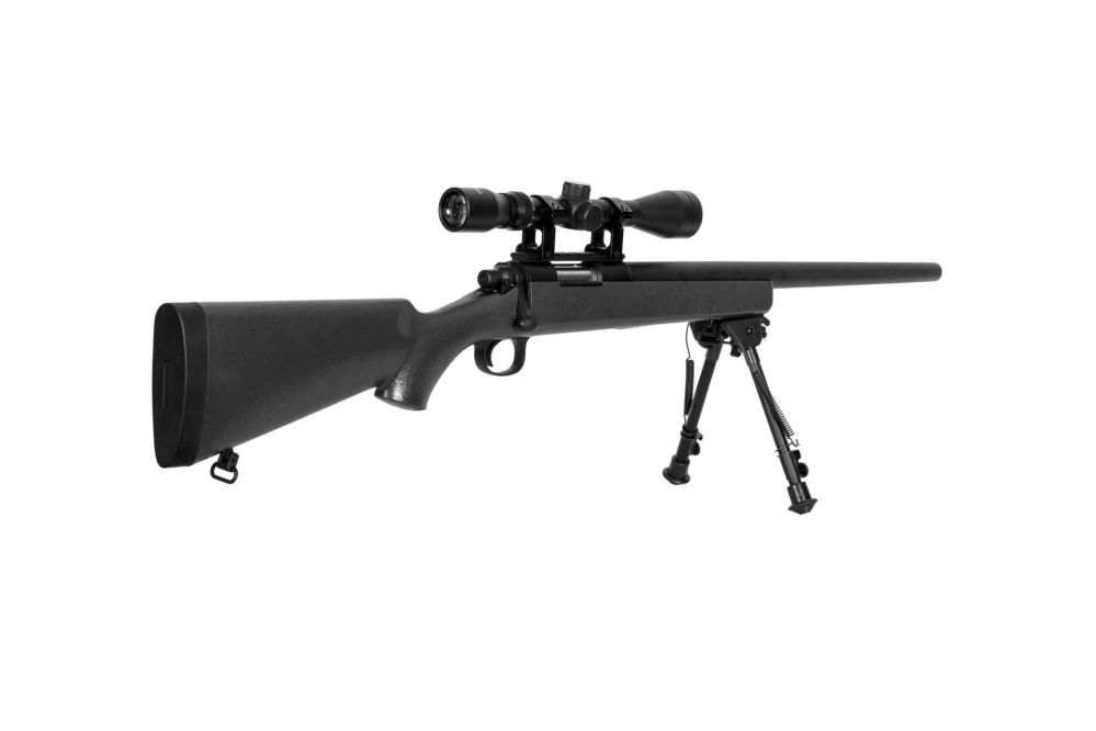 Réplique de fusil de précision SW-10 (avec lunette et bipied) - noir  