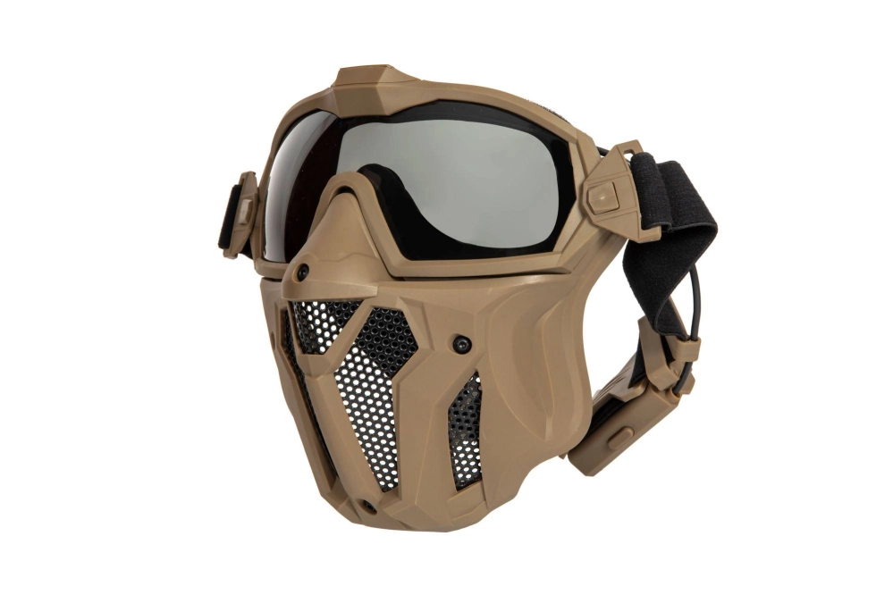 Mask with Goggles and Fan - Tan