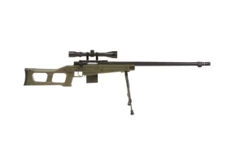 Fusil airsoft fusil de sniper MB4409D - avec lunette et bipied - vert olive