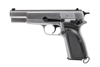 WE Browning Hi Power MK III ASG pistool - Zilver