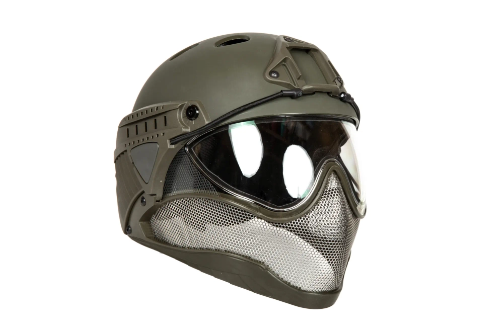 Casco Réplica Cara Completa Primero - Verde
