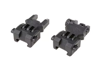 Biohazard Set of Flip-Up Iron Sights – Black