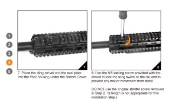 Ensemble RIS Quad Rail pour fusils Saiga 12 - noir