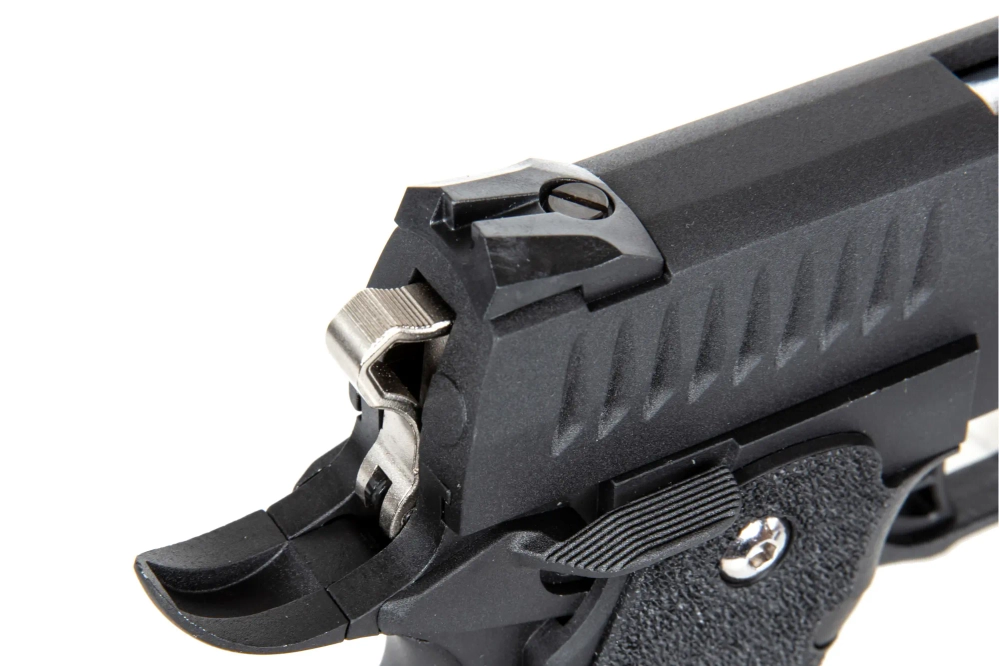 Airsoftová pistole Modify Trinity Hi-Capa 5.1 (Hliníkový závěr) Green Gas Černá