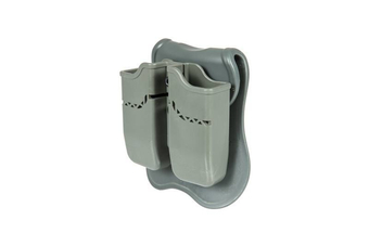 Pochette double pour chargeurs pistolet doit P226 - gris