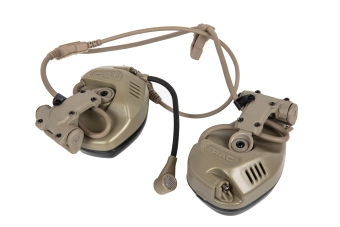 Auricular Tac-Sky WYS0115 con soporte para casco Flat Dark Earth