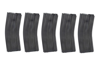 Zestaw 5 magazynków Hi-Cap 350 kulek Arcturus EMM M4/M16 Metal Wheel (QPQ) Czarny