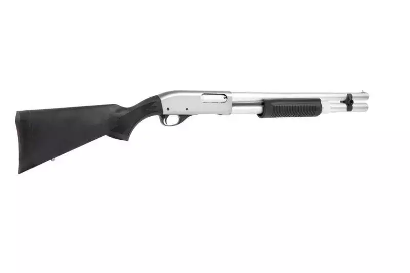 M870 Police Extended Version Shotgun Replica - Silver