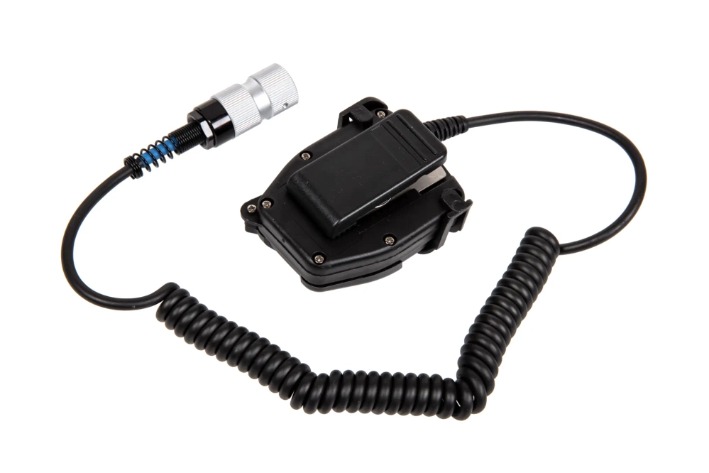 PTT typ Peltor pro vysílačku typu PRC 152/ 148 (pružinový kabel)