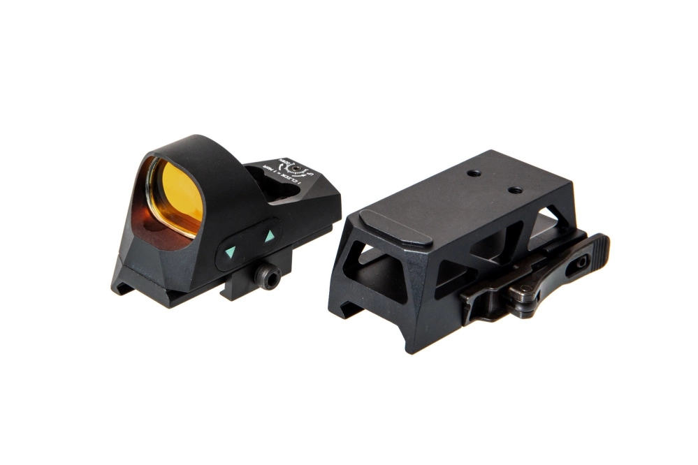 Airsoftová zbraň zaměřovača kolimátor owego 1x25 Mini Reflex - černý