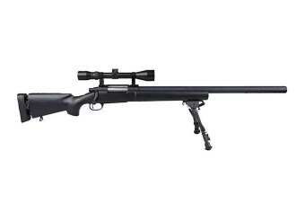 Réplique du fusil de précision SW-04J Army avec lunette et bipied (Upgraded) - noir 