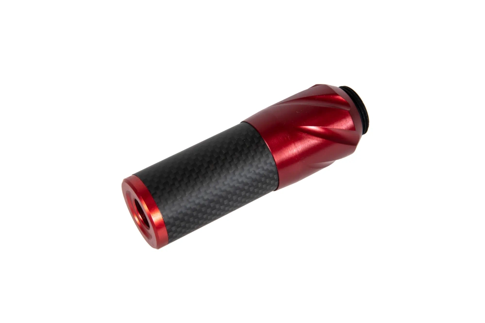 Silencieux carbone DSL2 36x100mm - Rouge