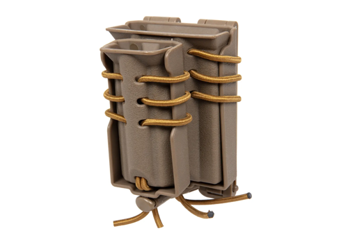 Support pour 2 chargeurs M4/M16 et 9mm Wosport Urban Assault Quick Pull Tan