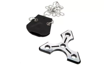 Shuriken necklace - black