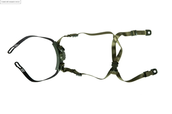Helmet Webbing and Harness - Olive 