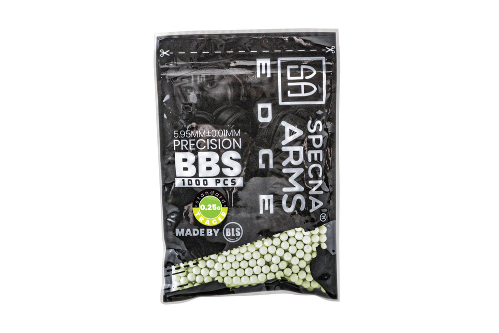 Specna Arms EDGE™ Tracer Precision BBs 0.25 g - 1000 BBs – Green