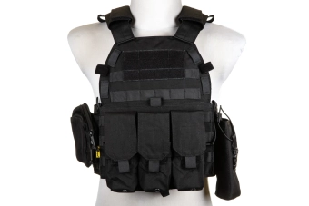 Emerson Gear 6094A Style Plaatdrager Vest met Cargo Kit Zwart