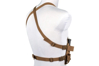 Minimalistická hrudní vesta Wosport VE-108 Coyote Brown