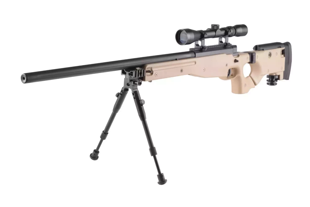 Réplique de fusil de précision MB08D - avec lunette et bipied -tan 