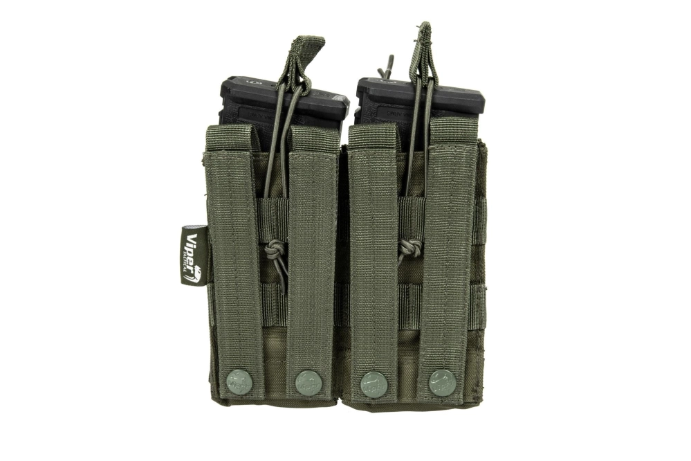 Poche double pour 4 chargeurs de type M4/M16 – vert olive