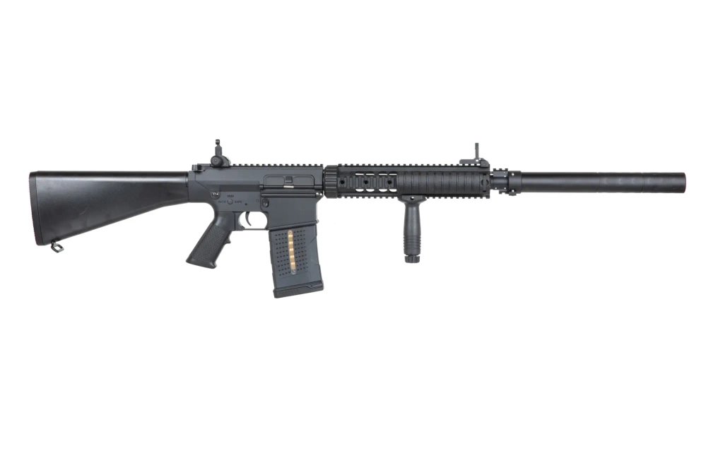 airsoft A&amp;K SR25-P-N Selector Rifle Polymer Version