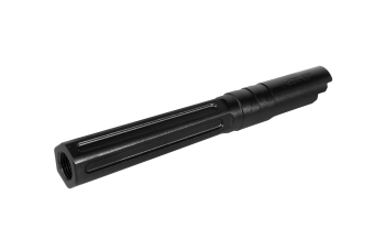 Hliníková vnější hlaveň LA Capa Customs HEXCUT pro airsoftové zbraně TM Hi-Capa 5.1 černá