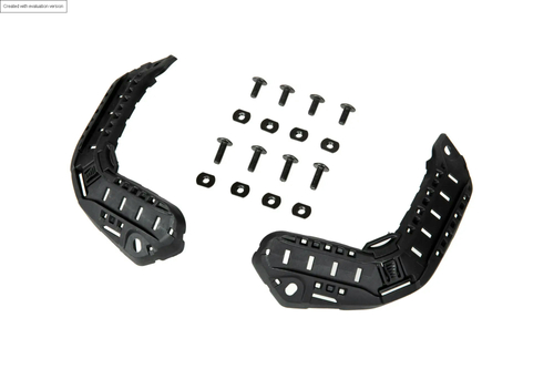 Set of Mounting Rails for Super High Cut Helmets - Black