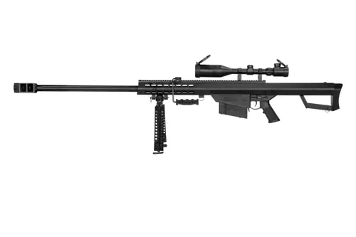 Replika karabinu wyborowego Barret® M82 z Lunetą i dwójnogiem - czarna