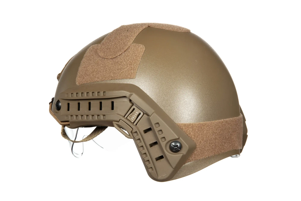 helma Replica X-Shield MH s brýlemi - Tan